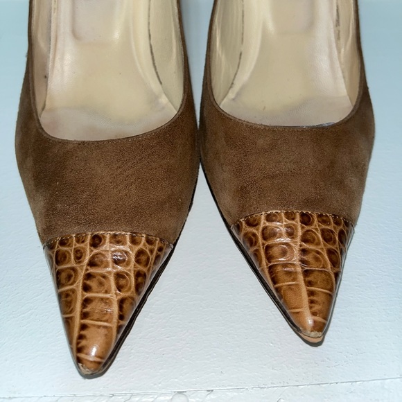 Jimmy Choo Brown Suede Heels - Picture 3 of 13